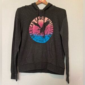 American Eagle 🟣 GUC Size Medium Graphic Pullover Hoodie